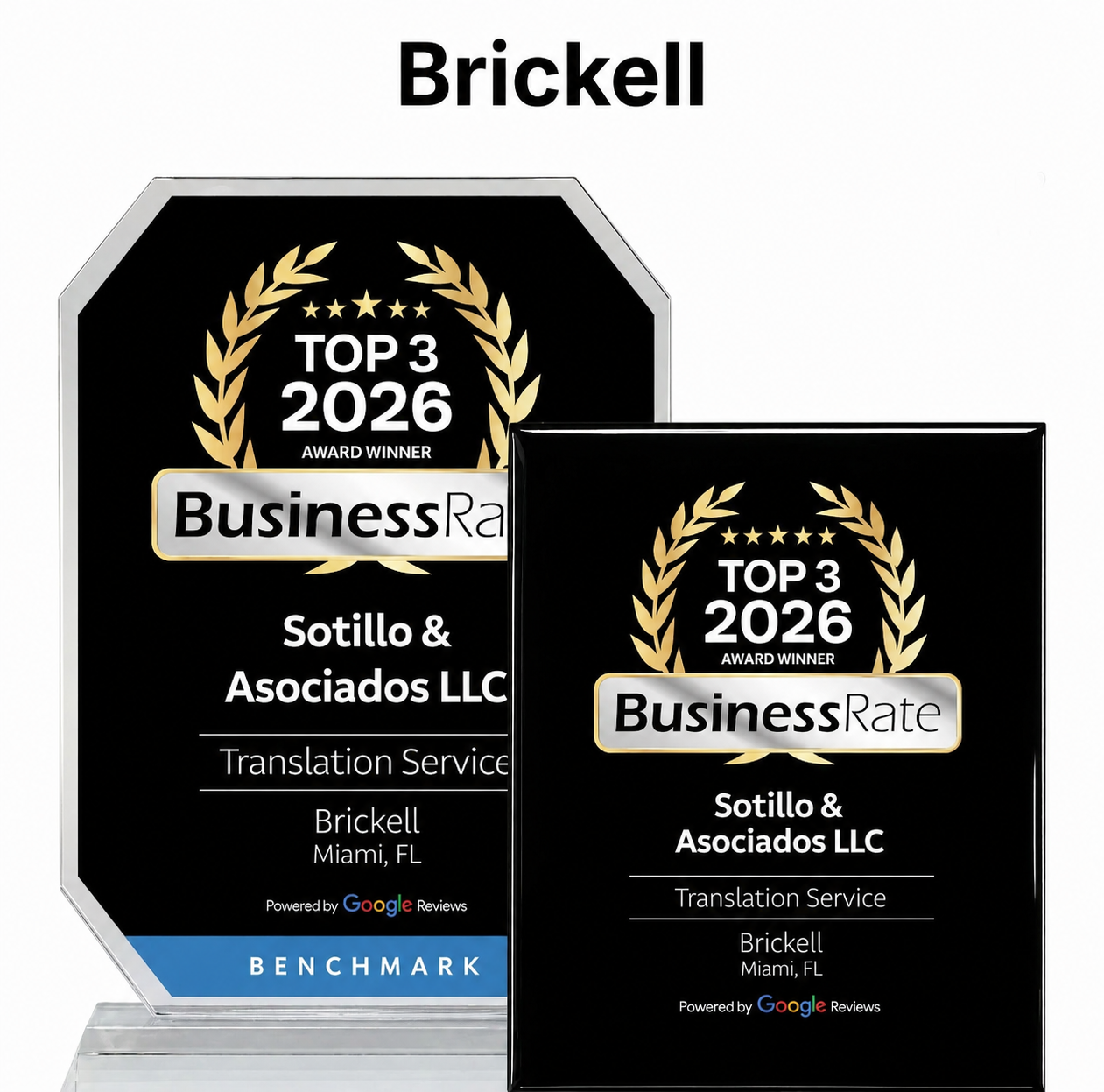 Award Top 3 2026 Business Rate - Sotillo & Asociados LLC
